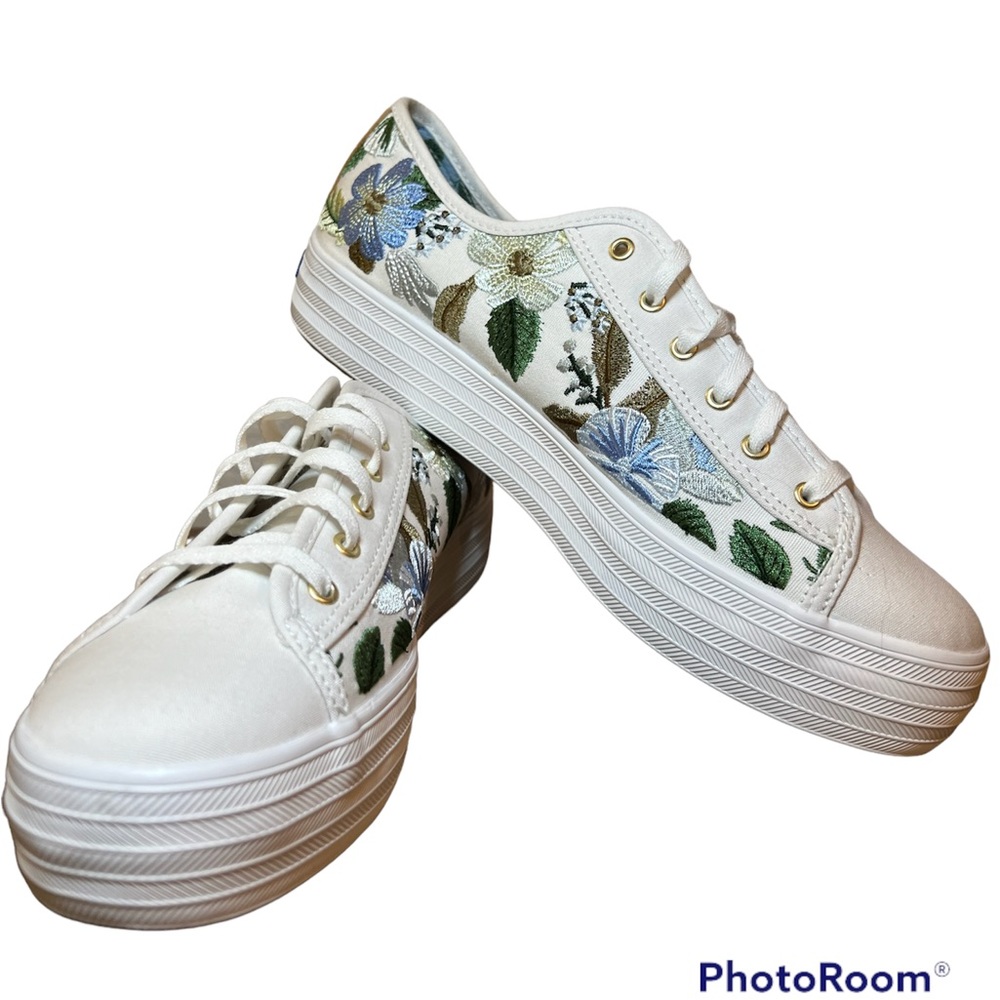 Women’s Keds x Rifle Paper Co. Triple Kick Floral Platform Sneakers, Size 8.5